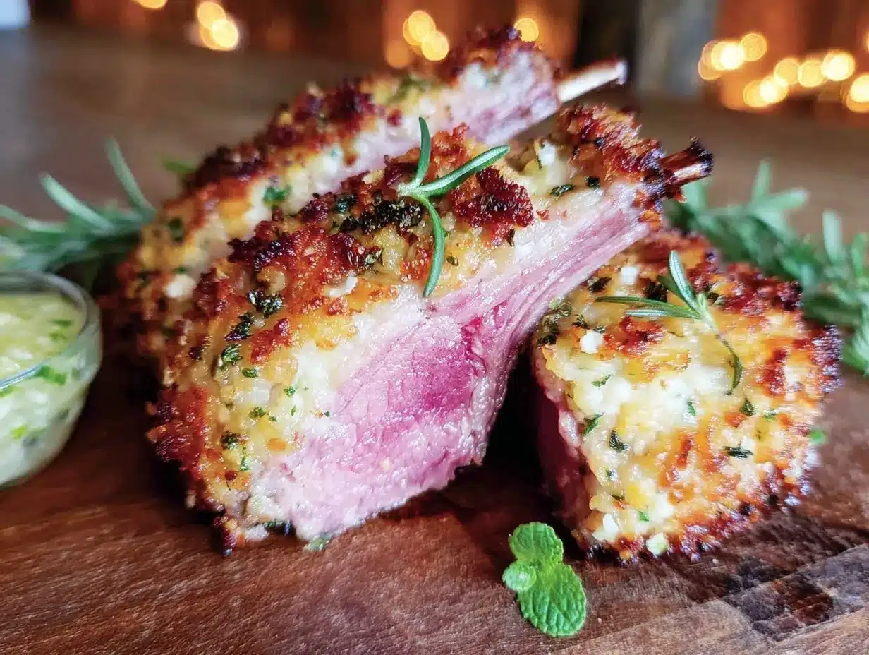 herb-crusted rack of lamb preparation steps
