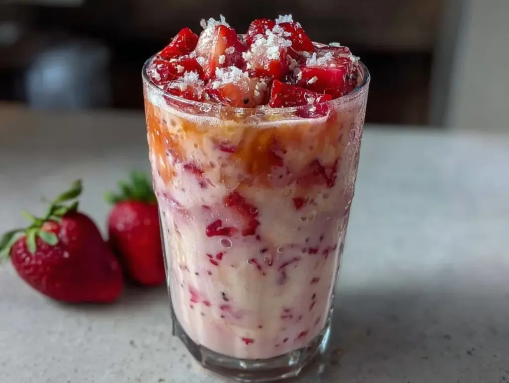 homemade copycat starbucks pink drink recipe - featured image