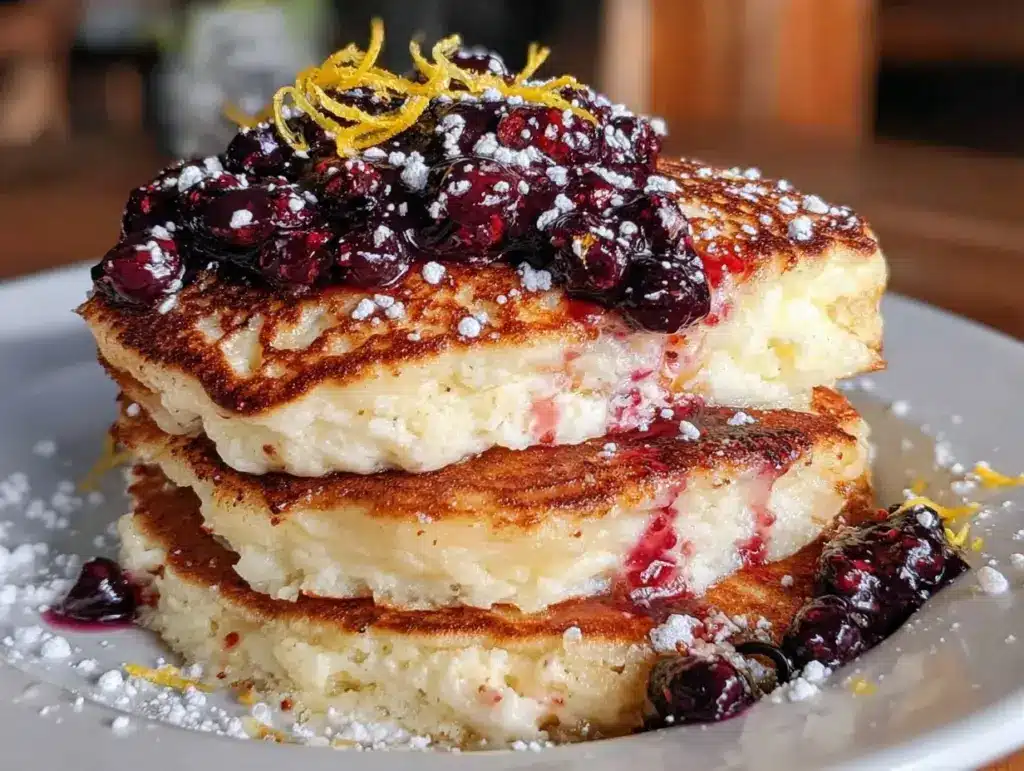 lemon ricotta pancakes - featured image