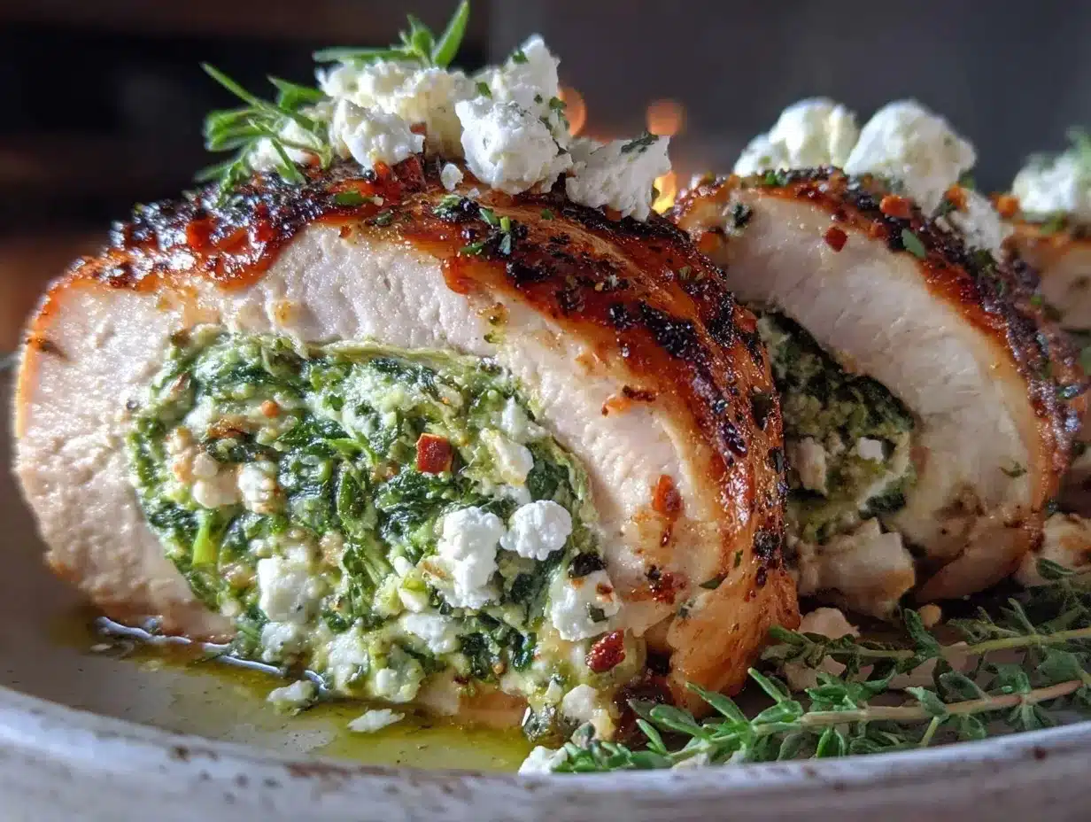 Mediterranean stuffed chicken preparation steps