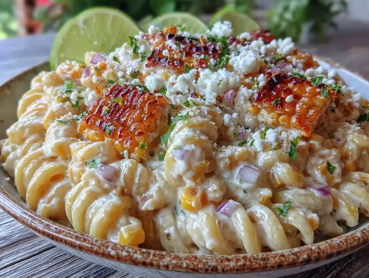 mexican street corn pasta salad preparation steps
