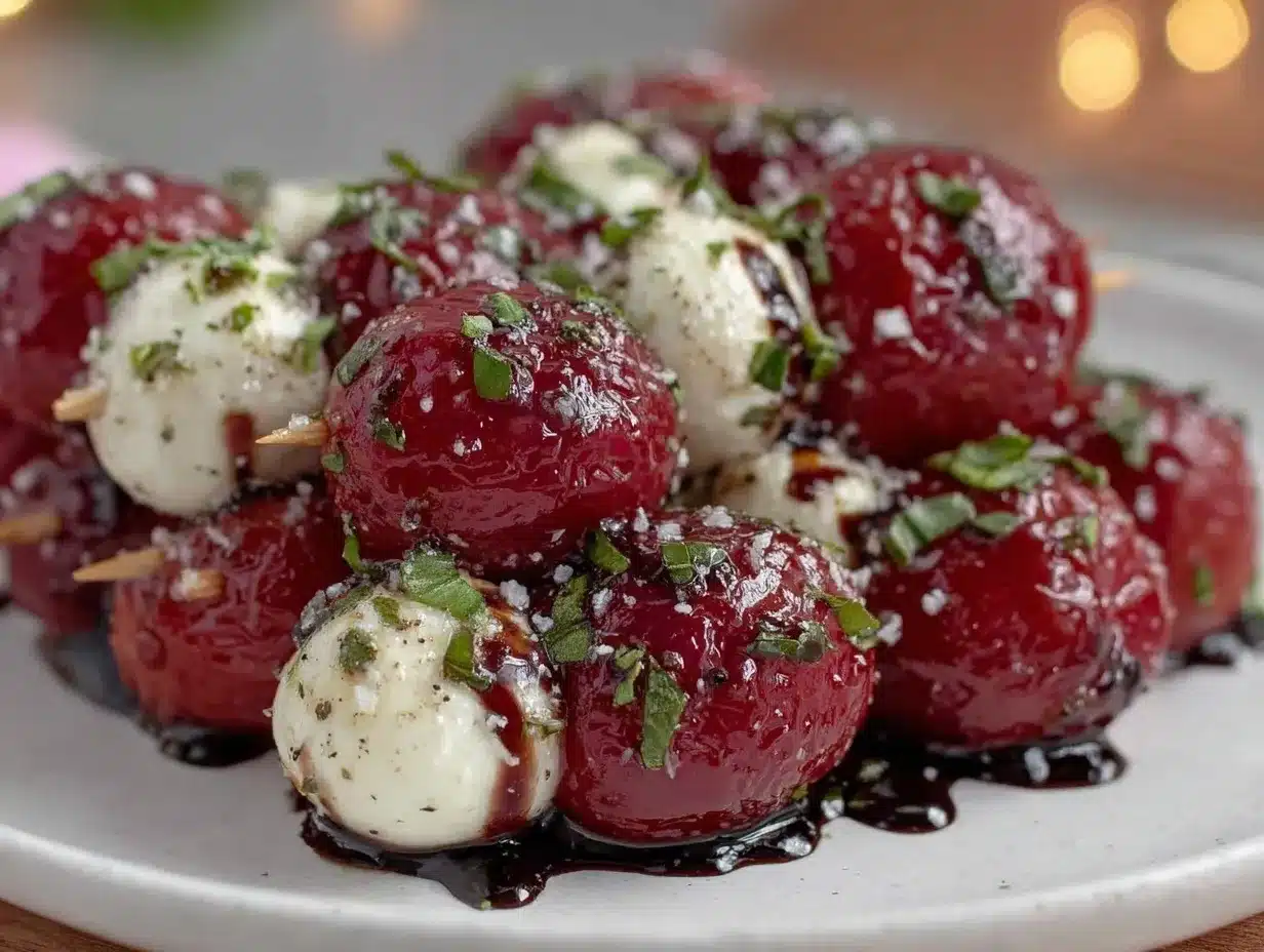 mini Caprese skewers preparation steps