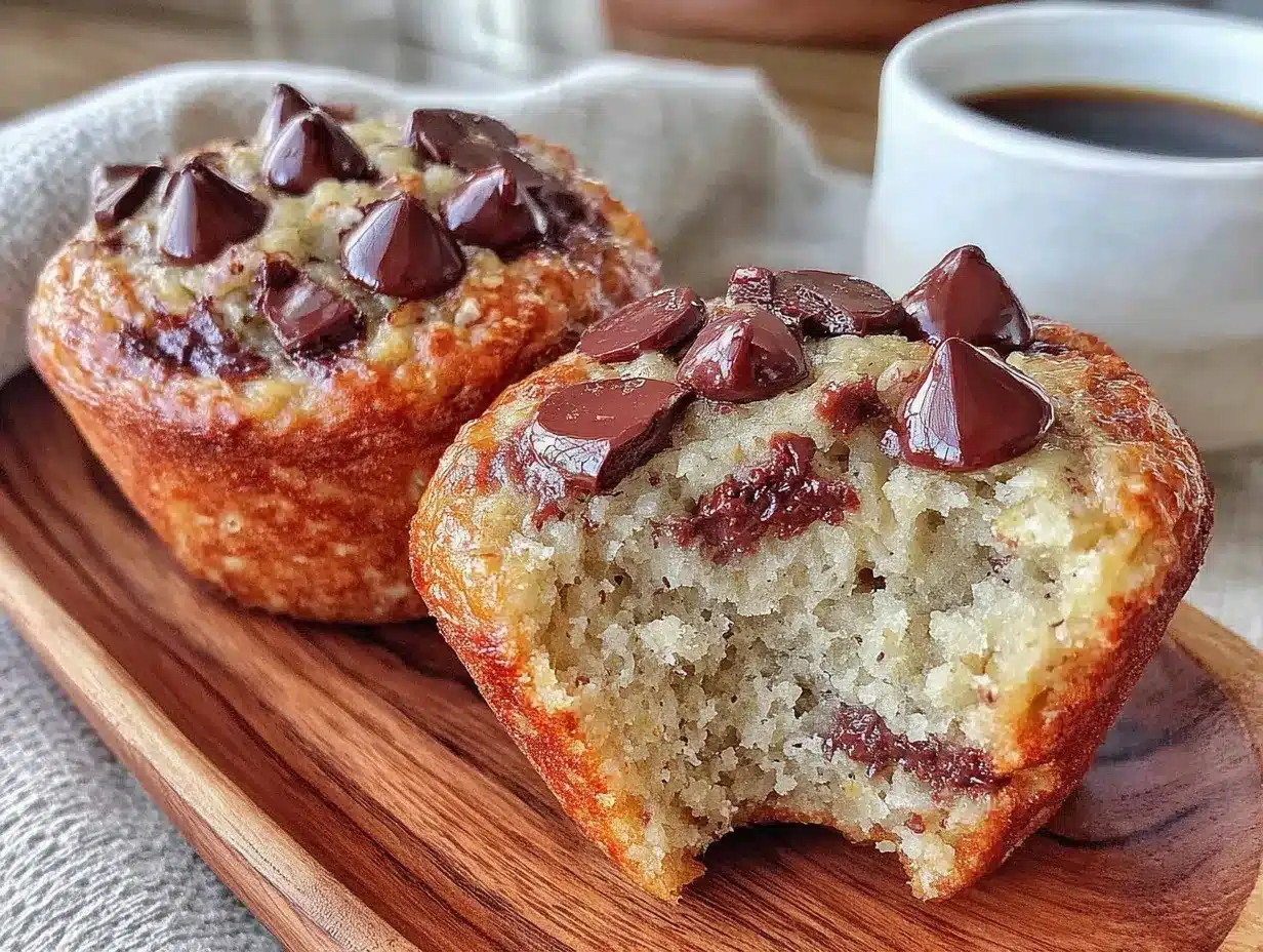 moist chocolate chip banana bread muffins preparation steps