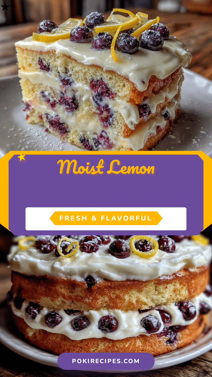 moist lemon blueberry layer cake recipe