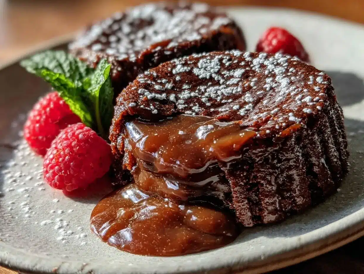molten lava chocolate cake for two preparation steps
