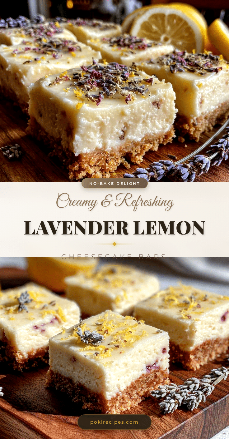 no-bake lavender lemon cheesecake bars recipe