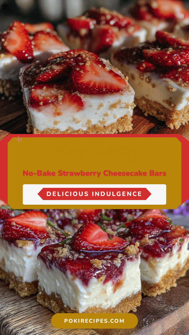 no-bake strawberry cheesecake bars recipe