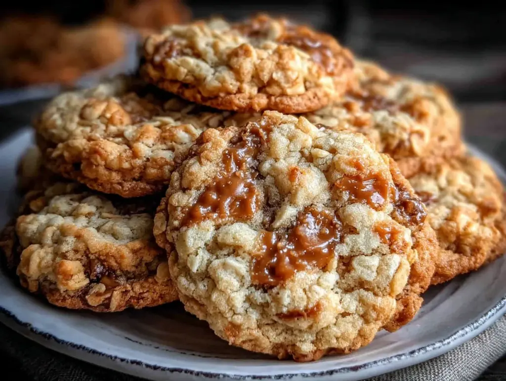 one-bowl peanut butter oatmeal cookies - featured image