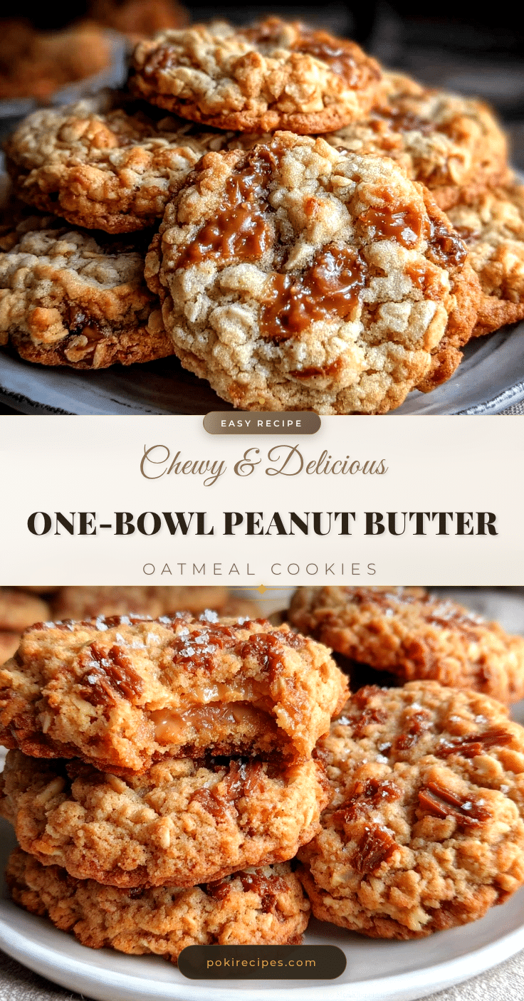 one-bowl peanut butter oatmeal cookies recipe