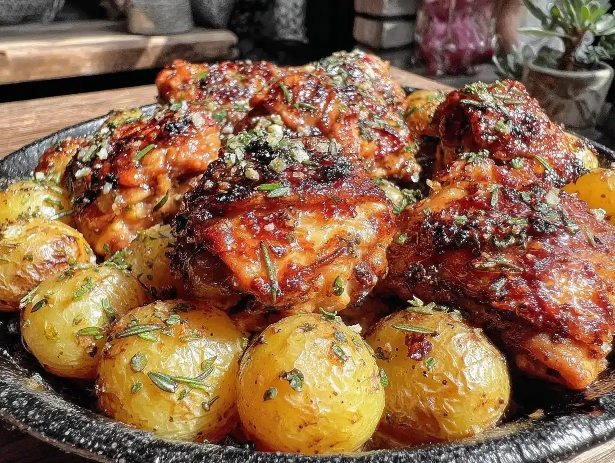 one-pan lemon garlic chicken preparation steps