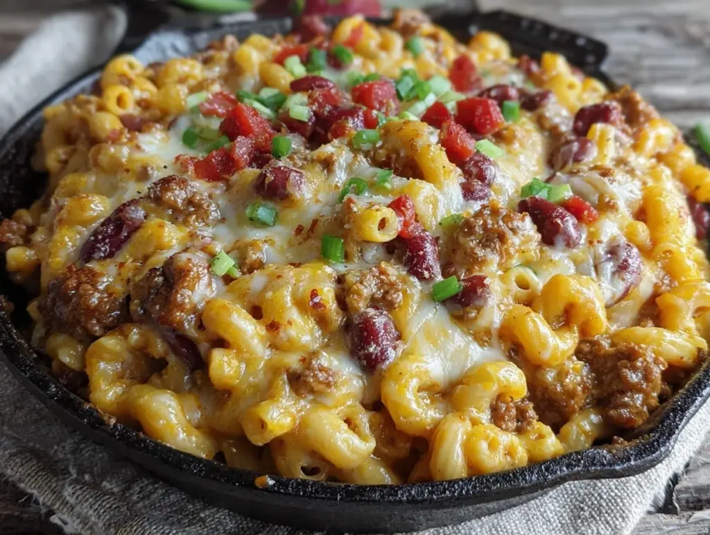 One-Pot Campfire Chili Mac and Cheese - featured image