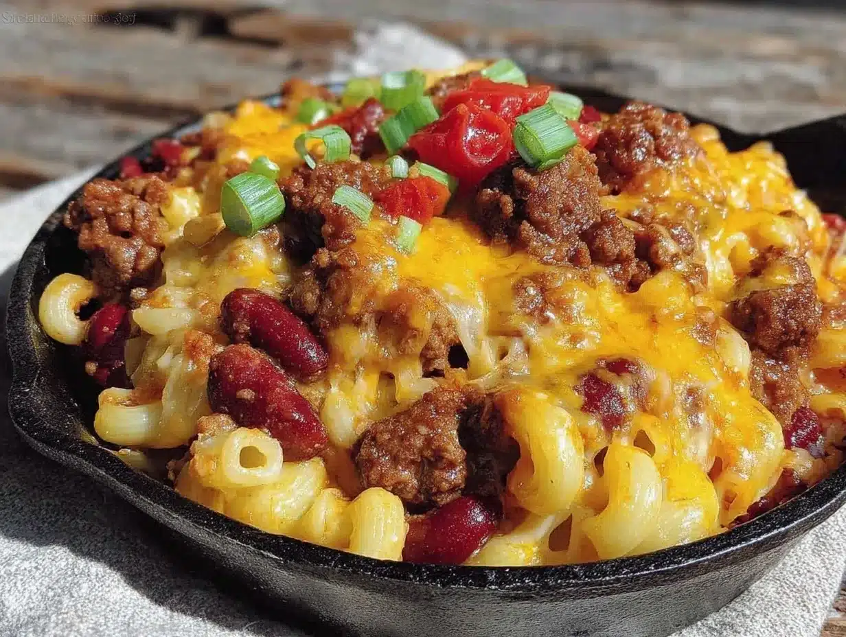 One-Pot Campfire Chili Mac and Cheese preparation steps