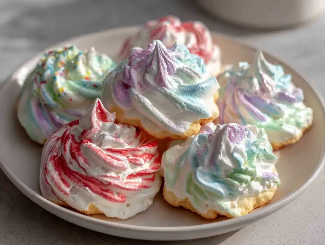 pastel swirl meringue cookies preparation steps