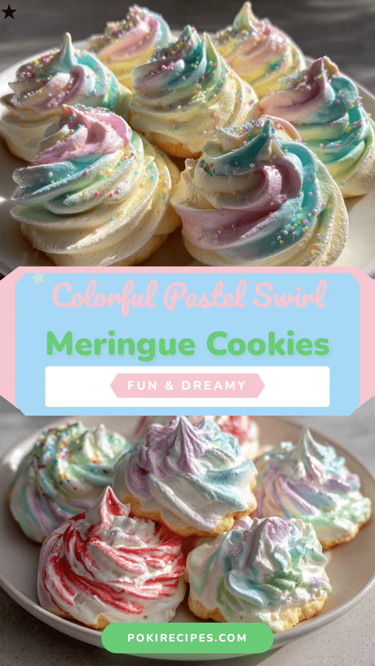pastel swirl meringue cookies recipe