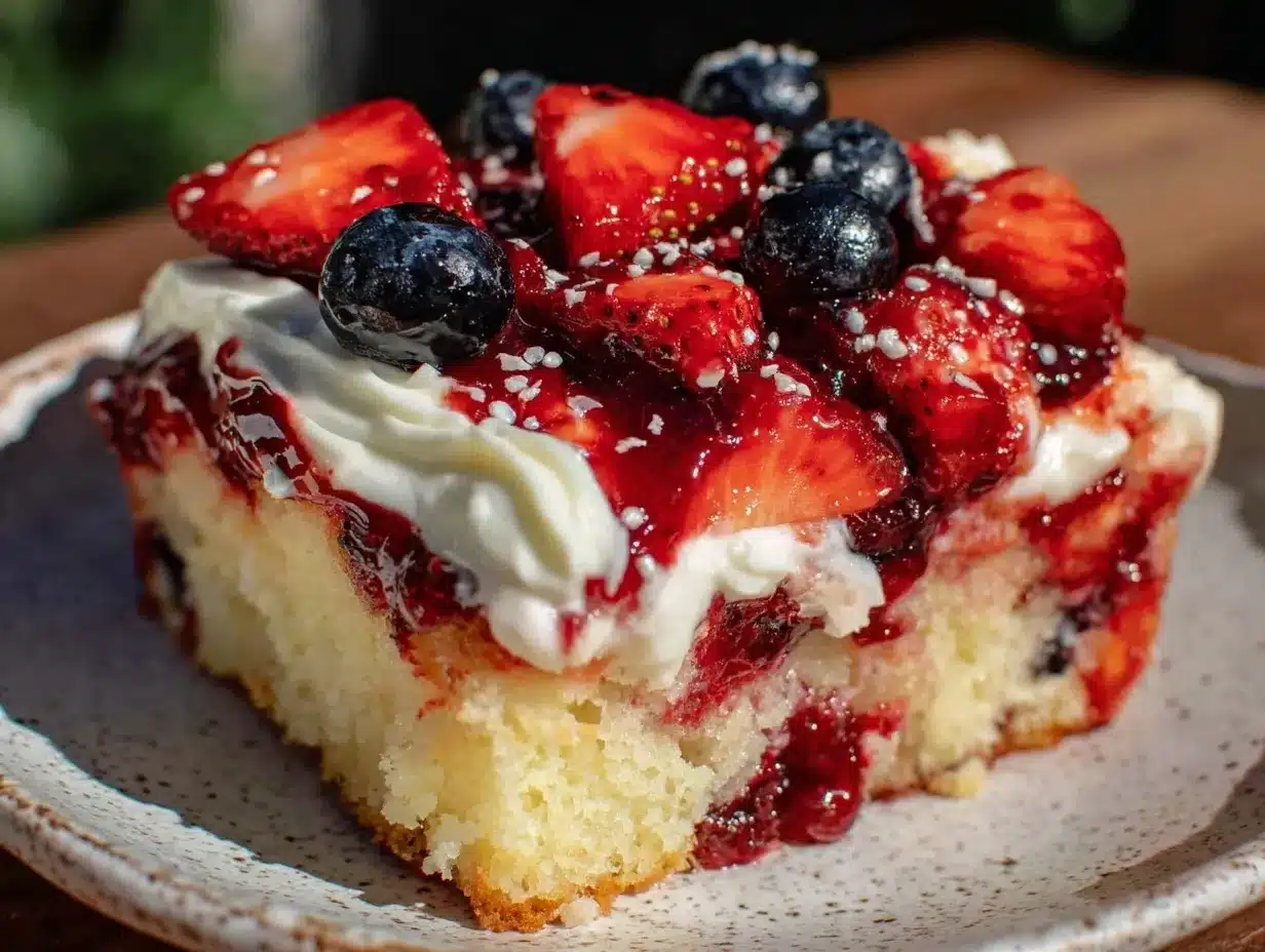 patriotic poke cake preparation steps