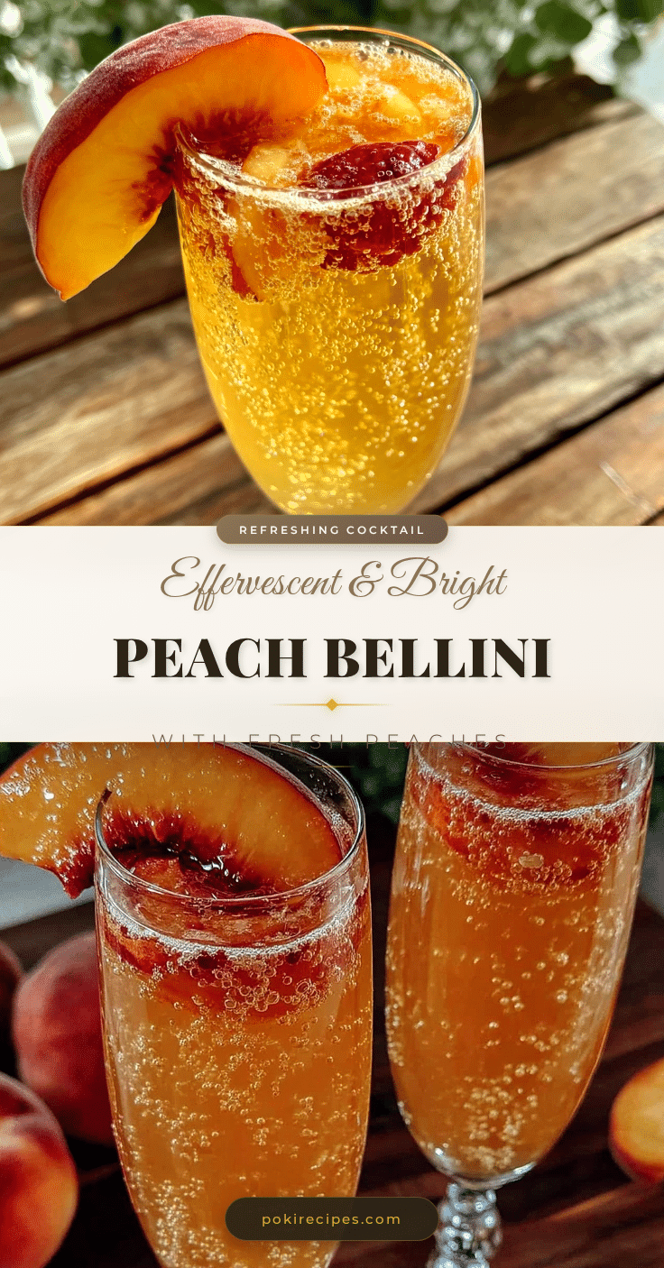 Peach Bellini Cocktail recipe