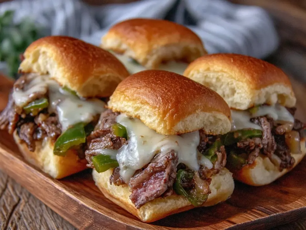 philly cheesesteak sliders - featured image
