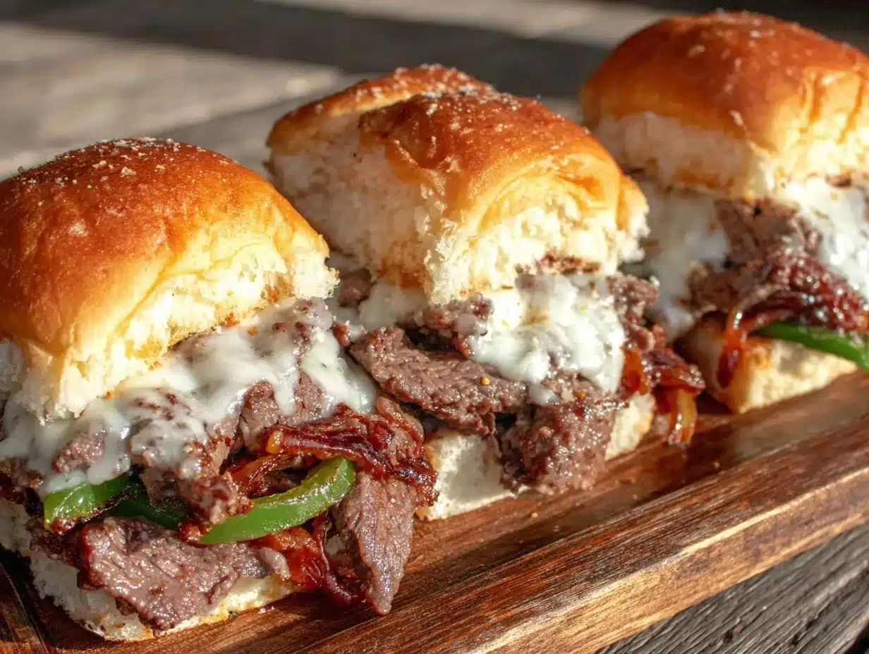 philly cheesesteak sliders preparation steps