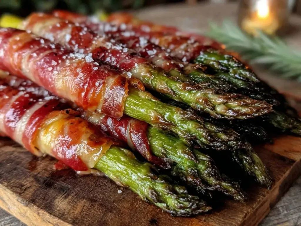 prosciutto-wrapped asparagus bundles - featured image