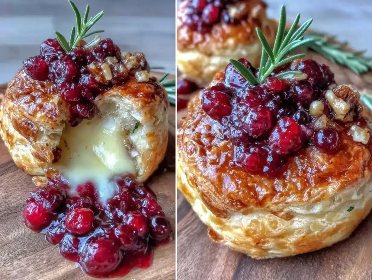 puff pastry wrapped brie preparation steps