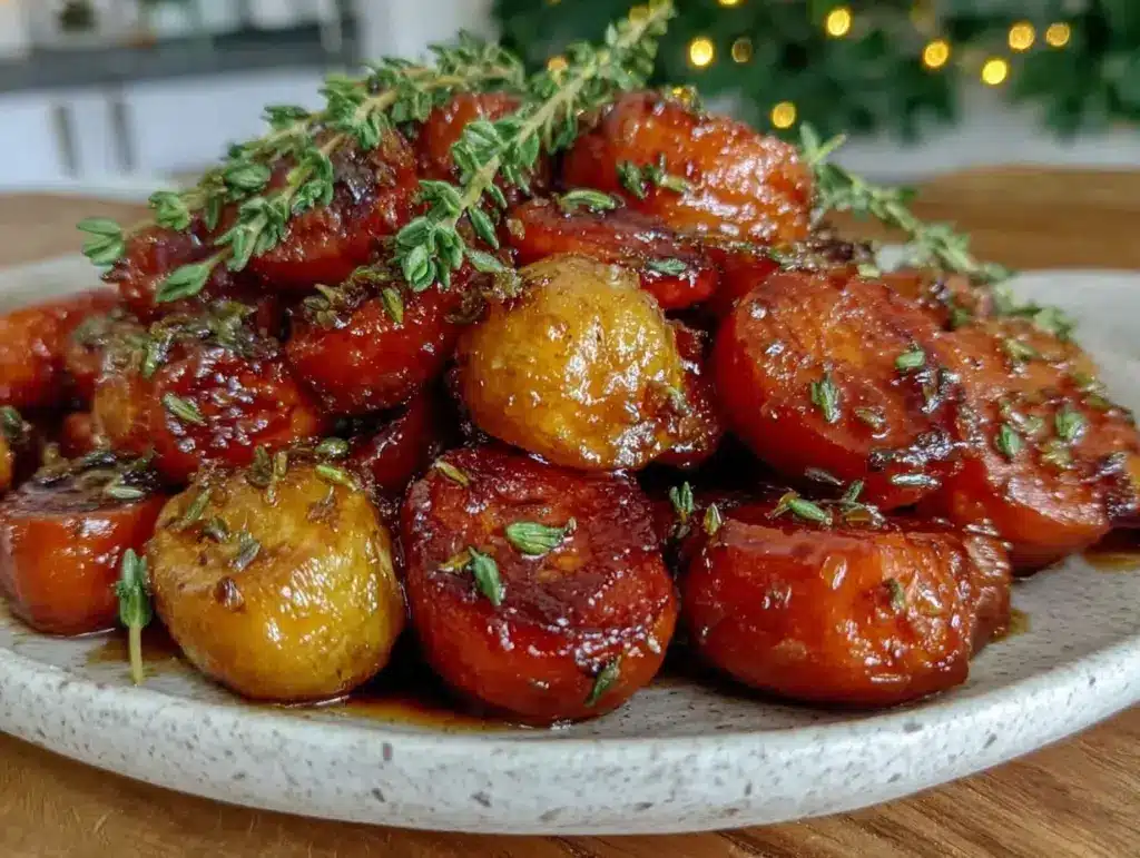 roasted honey glazed carrots - featured image