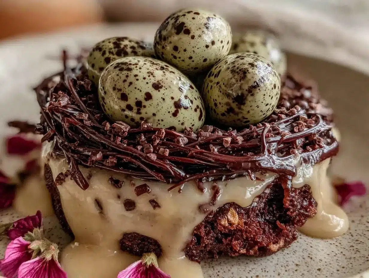 robin egg truffle nest cake preparation steps