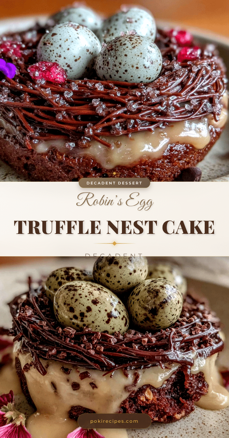 robin egg truffle nest cake recipe