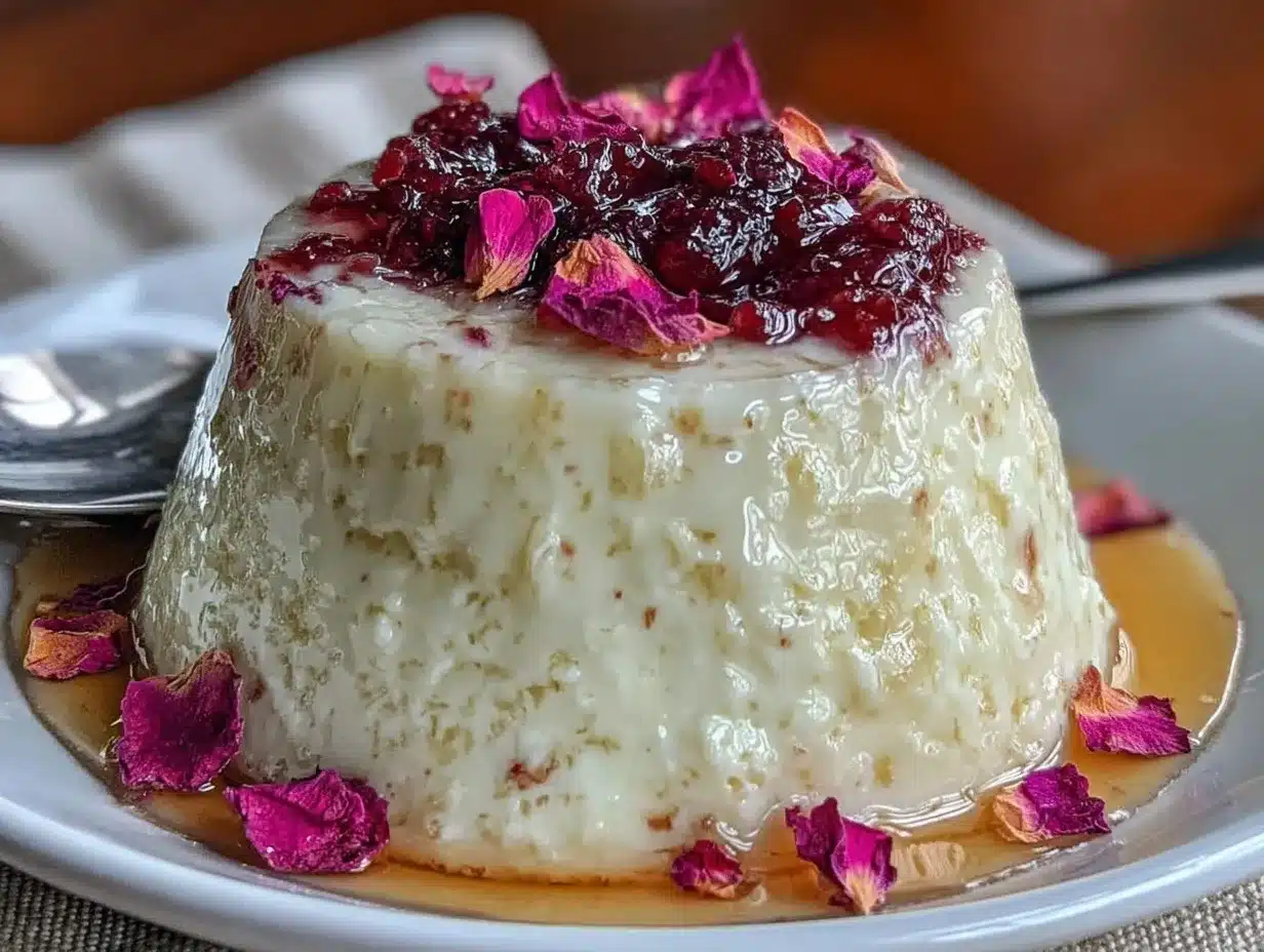rose petal vanilla bean panna cotta preparation steps