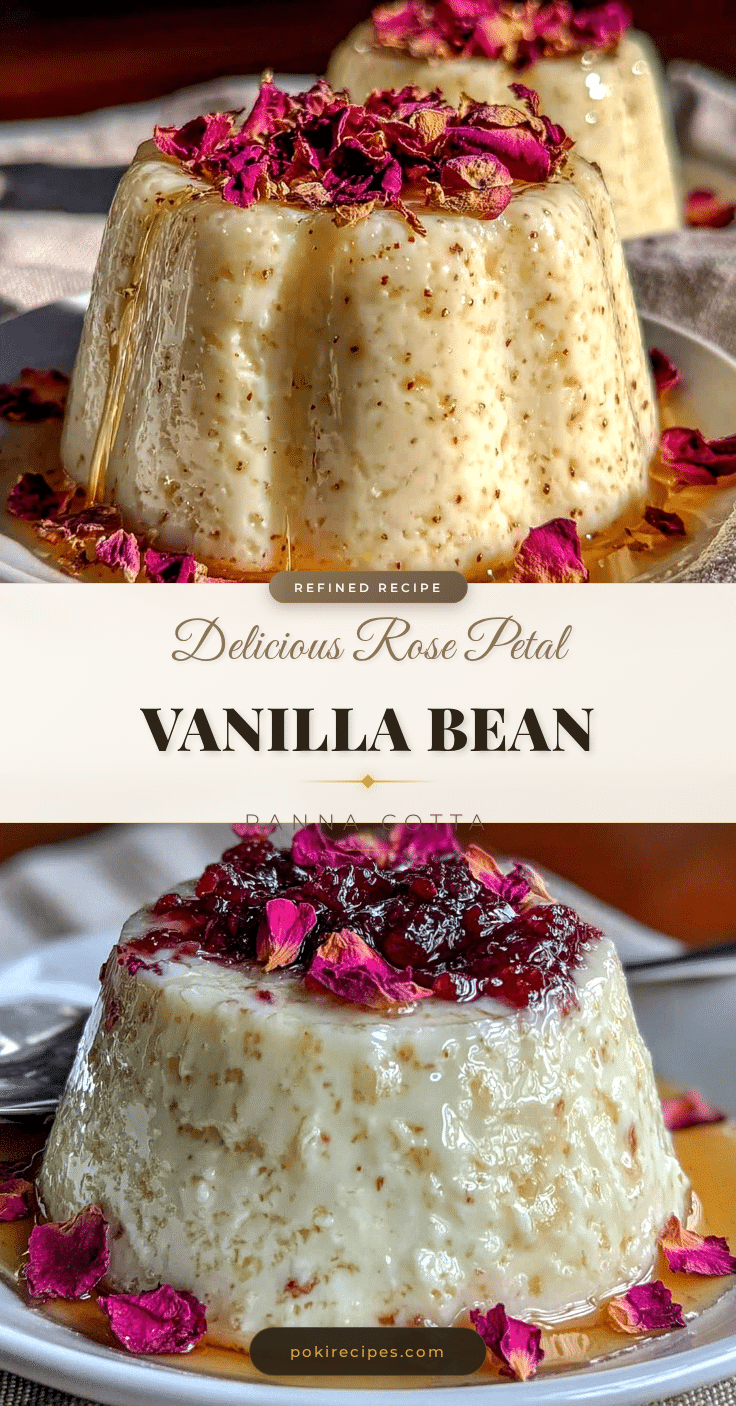 rose petal vanilla bean panna cotta recipe