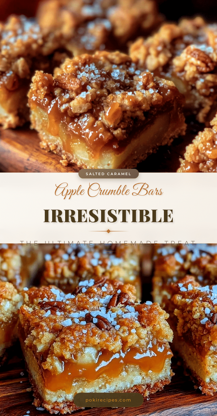 salted caramel apple crumble bars recipe