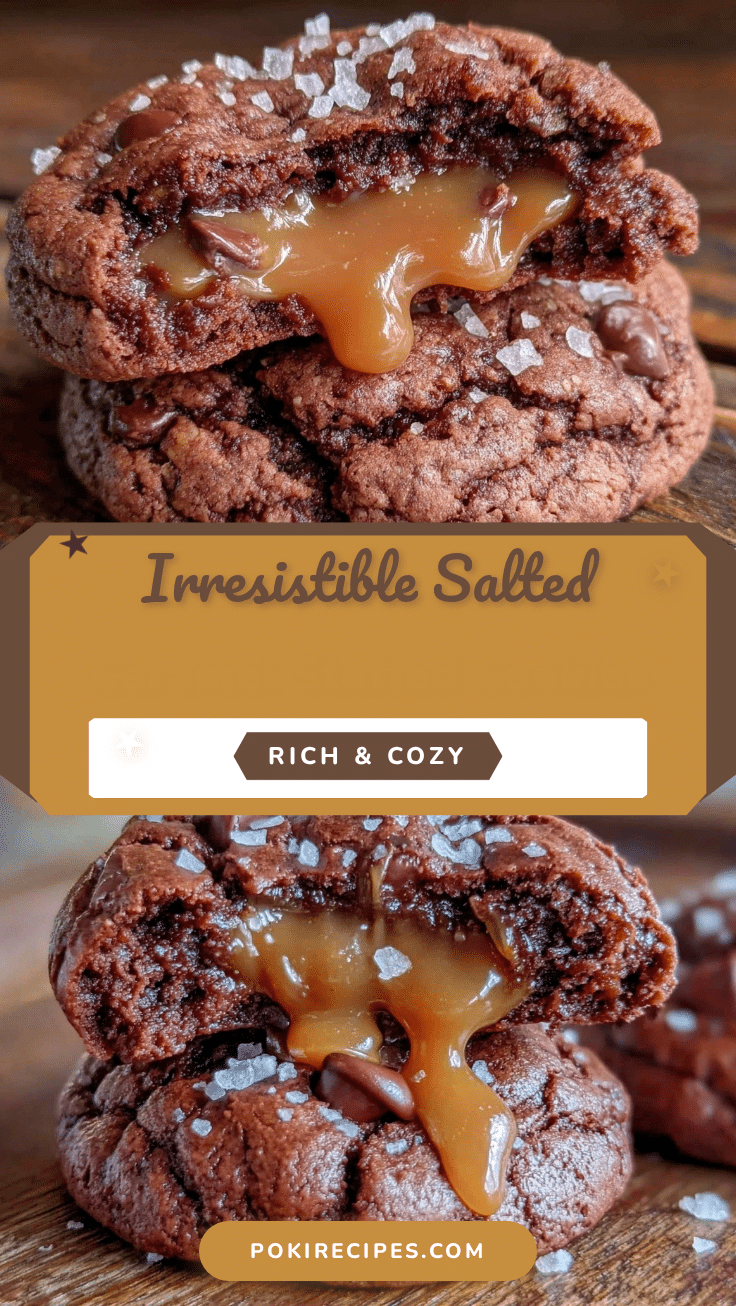 salted caramel stuffed chocolate cookies recipe