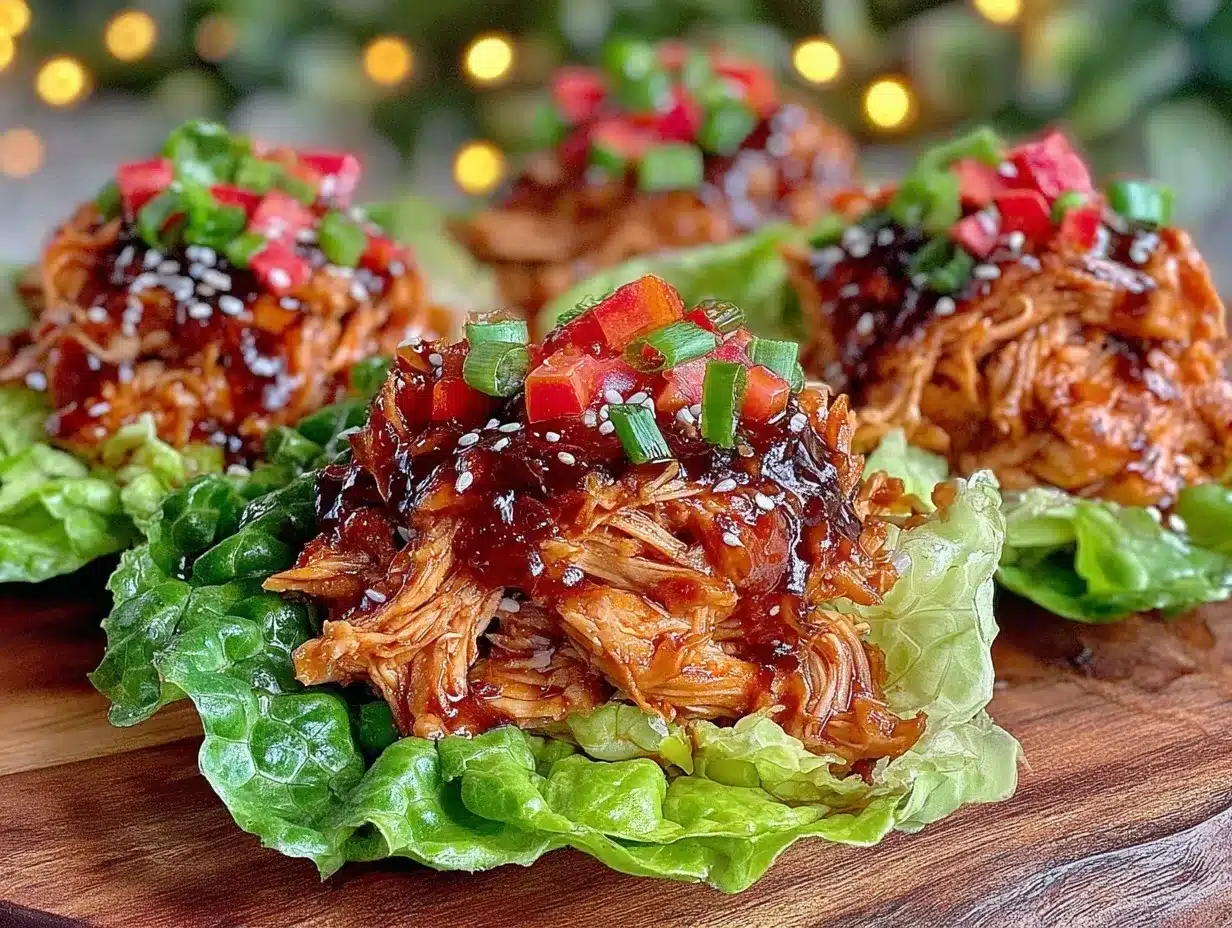 slow cooker hawaiian chicken lettuce wraps preparation steps