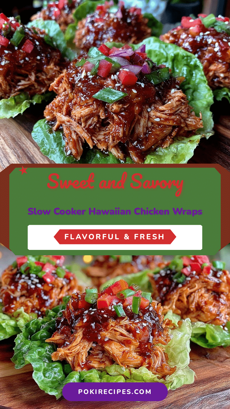 slow cooker hawaiian chicken lettuce wraps recipe