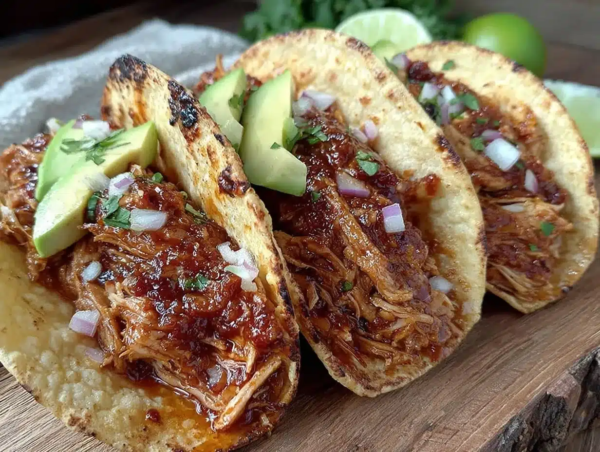 slow cooker honey lime chicken tacos preparation steps