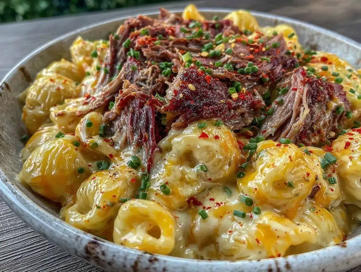 smoked brisket mac and cheese preparation steps