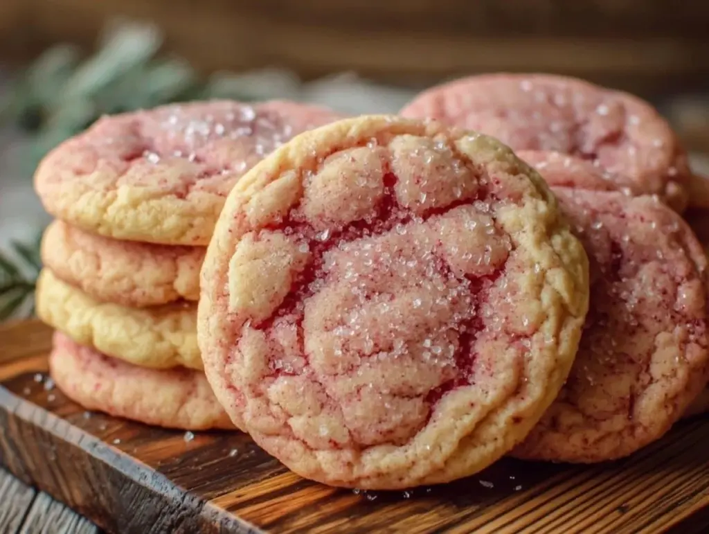 soft crumbl copycat pink sugar cookies - featured image