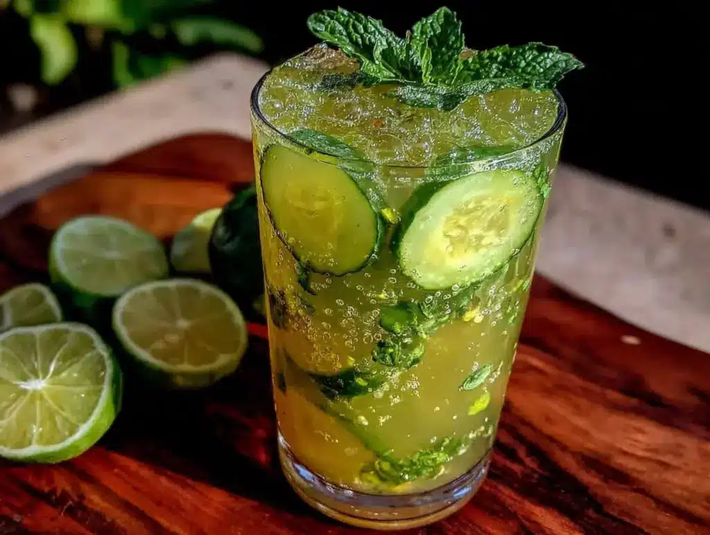 sparkling cucumber lime agua fresca - featured image