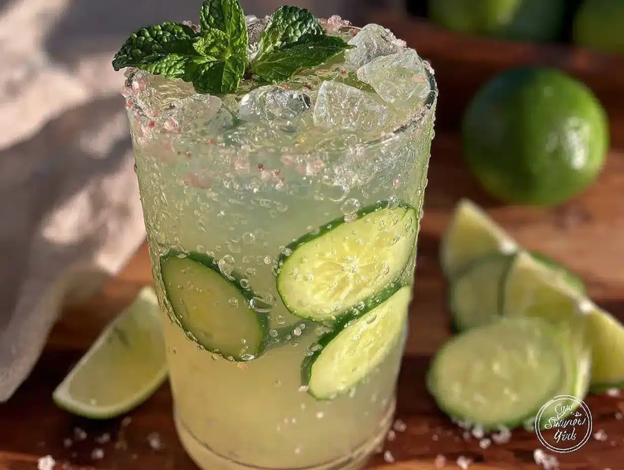 sparkling cucumber lime agua fresca preparation steps