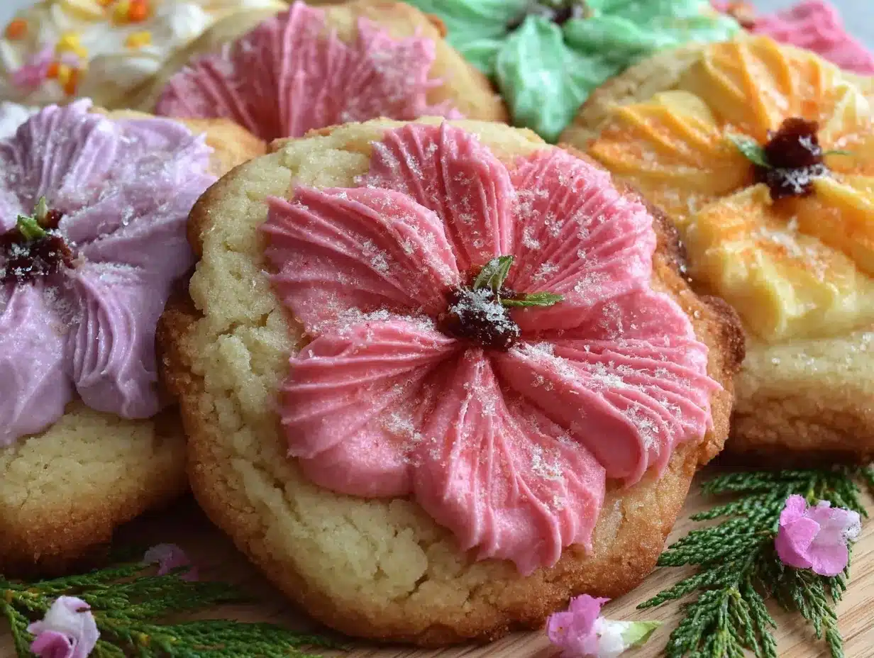 spring flower sugar cookies preparation steps