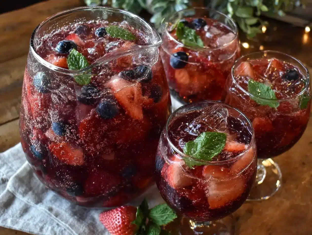 strawberry blueberry sangria preparation steps