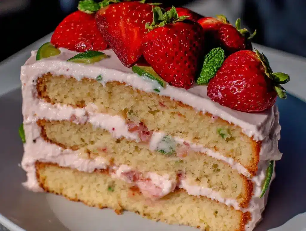 vanilla bean layer cake - featured image