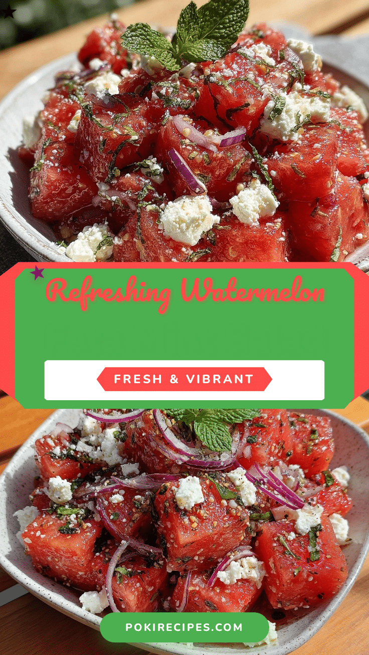 watermelon feta mint salad recipe