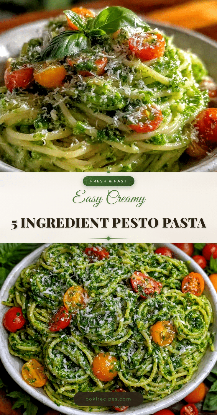 5 ingredient pesto pasta recipe