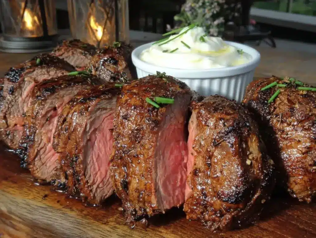 beef tenderloin with horseradish - featured image