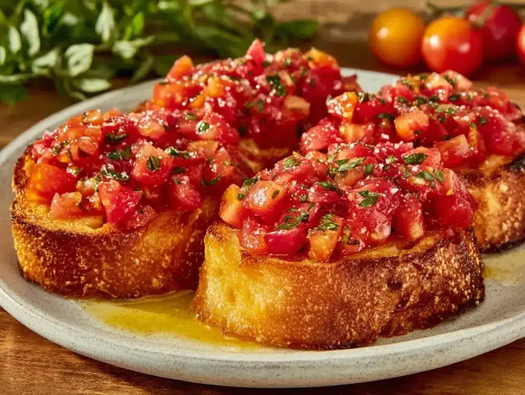 bruschetta with fresh tomatoes - featured image