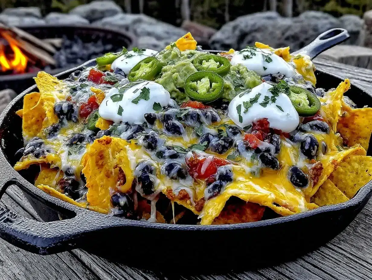 campfire nachos skillet recipe preparation steps