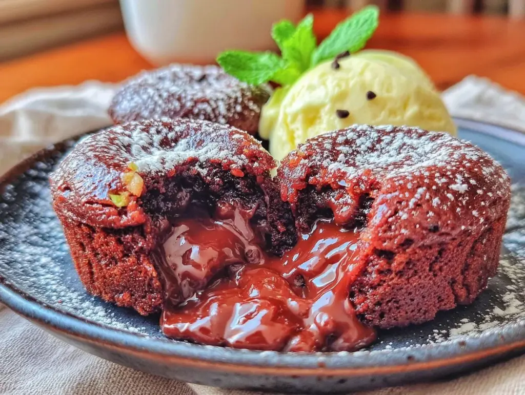 chocolate lava cakes for two - featured image