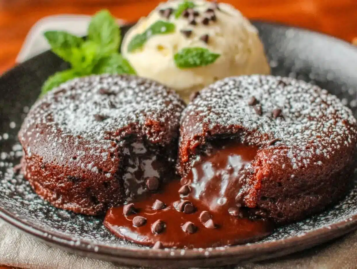 chocolate lava cakes for two preparation steps