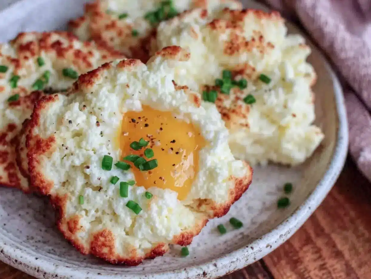 cloud eggs fluffy baked recipe preparation steps