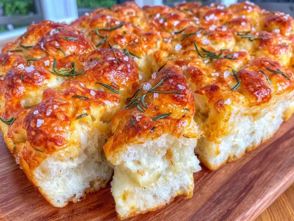 focaccia bread with rosemary preparation steps